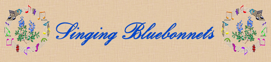 Singing Blue Bonnets Banner
